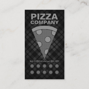 Fidelización tarjeta de porción de pizza de caña