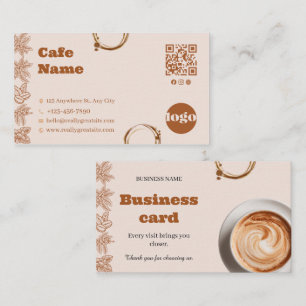 Fidelización Tarjeta de presentación con código QR del Café de