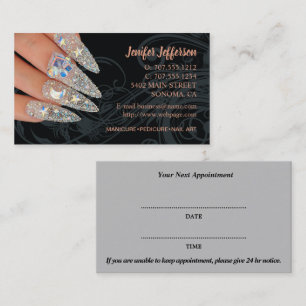 Fidelización Tarjeta de presentación de citas de Nail Salon