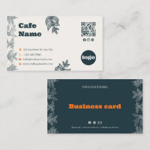 Tarjeta de presentación de código QR del Café de C