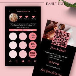 Fidelización Tarjeta de presentación de fidelidad IG