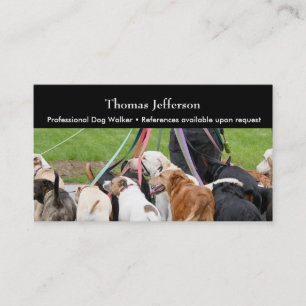 Fidelización Tarjeta de presentación de paseador de perros