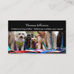 Fidelización Tarjeta de presentación de paseador de perros