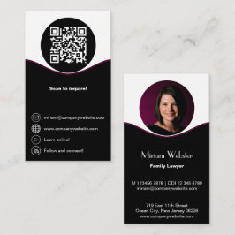 Fidelización Tarjeta de presentación para abogados de familia e