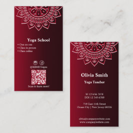 Fidelización Tarjeta de presentación profesional de yoga de Man