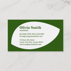 Fidelización Tarjeta de presentación verde minimalista