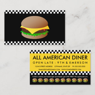 Fidelización tarjeta de punch de hamburguesas modelo