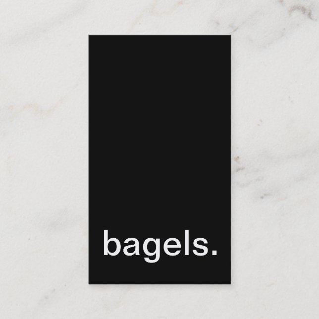 Fidelización tarjeta de punteo de bagels (Anverso)