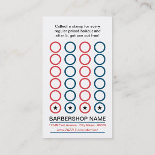 Fidelización tarjeta de punteo de barbershop