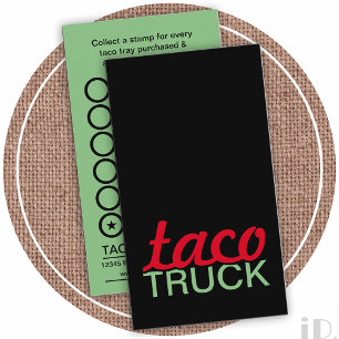 Fidelización tarjeta de punteo de camión taco