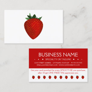Fidelización tarjeta de punteo de lealtad de fresas