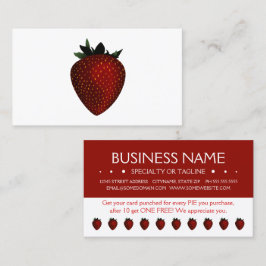 Fidelización tarjeta de punteo de lealtad de fresas