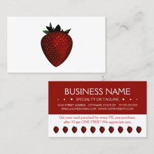 Fidelización tarjeta de punteo de lealtad de fresas