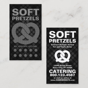 Fidelización tarjeta de punteo de plaid soft pretzel