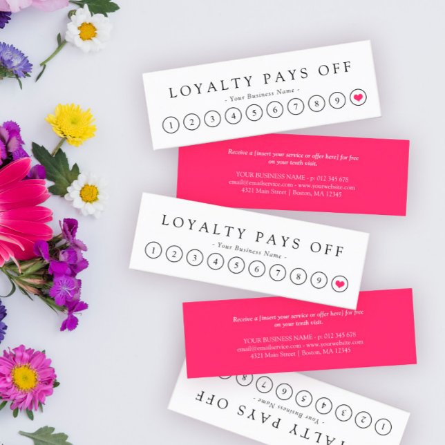 Fidelización Tarjeta de puntería de fidelidad blanca rosada min (Subido por el creador)