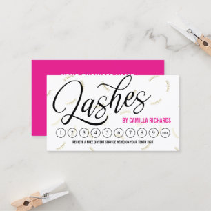 Fidelización Tarjeta de puntería de lealtad Black Script & Gold