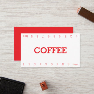 Fidelización Tarjeta de Punzón de Café de Lealtad de Número Dob