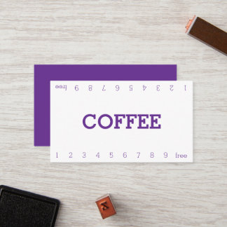 Fidelización Tarjeta de Punzón de Café de Lealtad de Número Dob