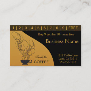 Fidelización Tarjeta de punzonado de cafetería