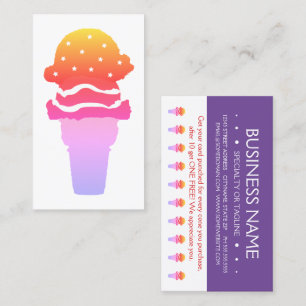 Fidelización tarjeta de punzonado de fidelidad a helados de est
