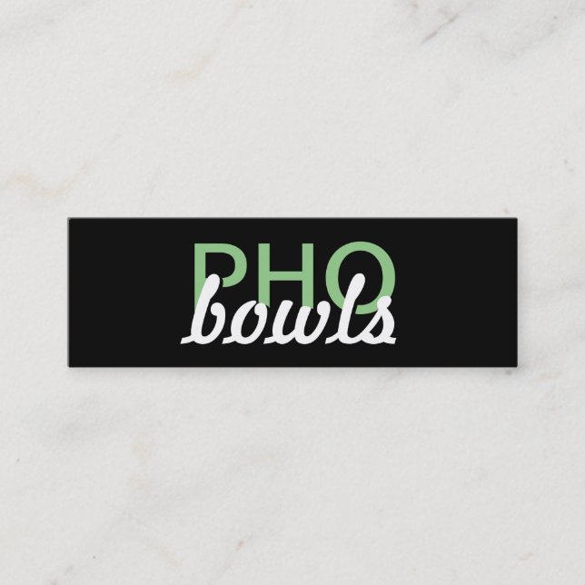 Fidelización tarjeta de punzonado pho bowls (Anverso)