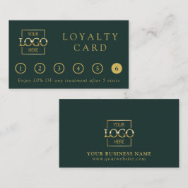 Fidelización Tarjeta de recompensa de logotipo profesional verd