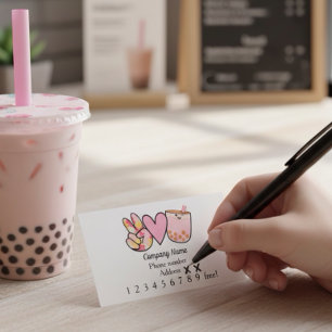 Fidelización Tarjeta de recompensa de té para burbujas Boba