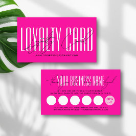 Fidelización tarjeta de recompensa de tipografía moderna