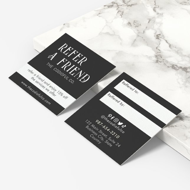 Fidelización Tarjeta de referencia de Black Square (Subido por el creador)