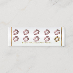 Fidelización Tarjeta de sacador de la lealtad - labios