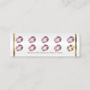 Fidelización Tarjeta de sacador de la lealtad - labios rosados