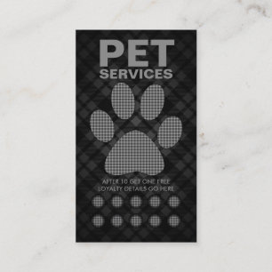 Fidelización tarjeta de sacador de la pata del mascota de la
