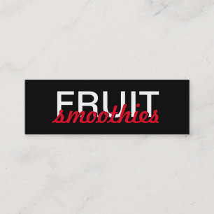 Fidelización tarjeta de sacador de los smoothies de la fruta