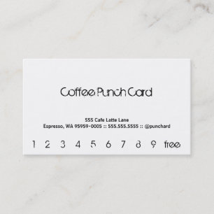 Fidelización Tarjeta de sacador del café