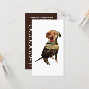 Fidelización tarjeta de sacador del perro de la exposición