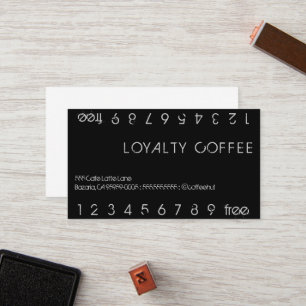 Fidelización Tarjeta de sacador doble del café de la lealtad