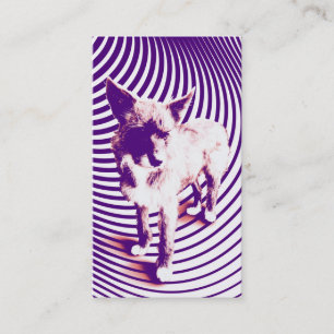 Fidelización tarjeta de sacador púrpura de los perritos