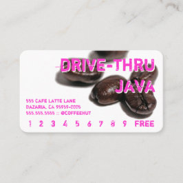 Fidelización Tarjeta de sacador redondeada neón de la bebida de