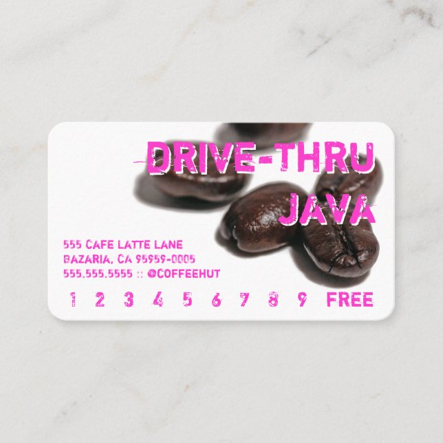 Fidelización Tarjeta de sacador redondeada neón de la bebida de (Anverso)