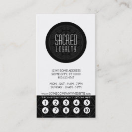 Fidelización tarjeta de sacador sagrada de la lealtad de la