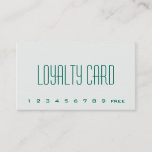 Fidelización Tarjeta de sacador simple del verde de la lealtad