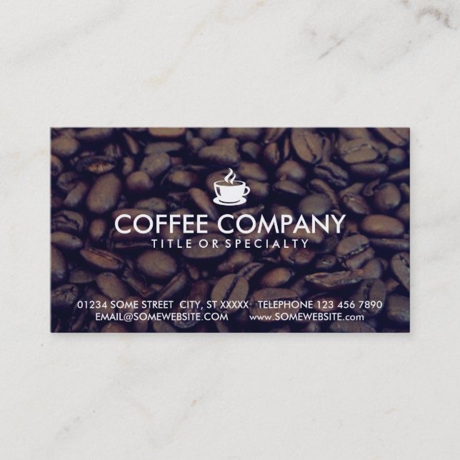 Fidelización tarjeta de sello de café (Anverso)