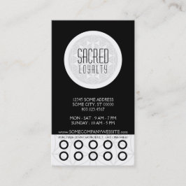 Fidelización tarjeta de sello de fidelidad de geometría sagrada