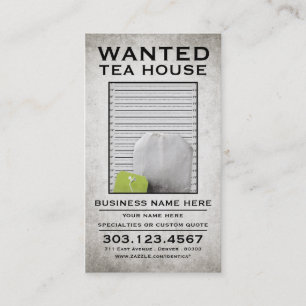Fidelización tarjeta de sello de poster con necesidad de té
