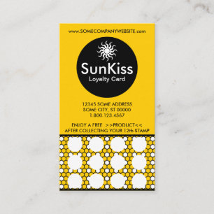 Fidelización tarjeta de sello SUN KISS hexa