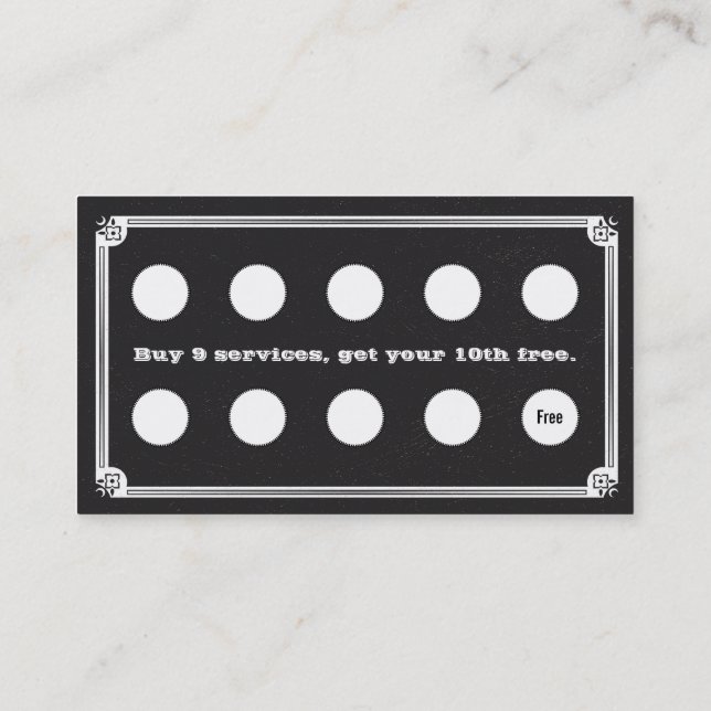 Fidelización Tarjeta de visita de la lealtad del cliente de la (Reverso)