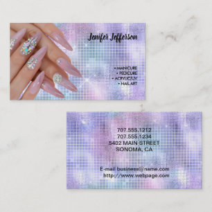 Fidelización Tarjeta de visita de salón de uñas