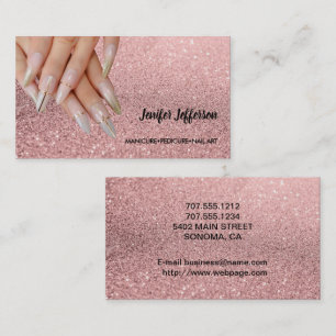 Fidelización Tarjeta de visita de salón de uñas