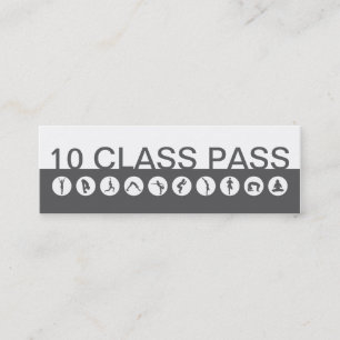 Fidelización Tarjeta de visita de yoga 10 Clase