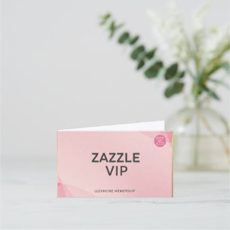 Fidelización Tarjeta de visita VIP rosa